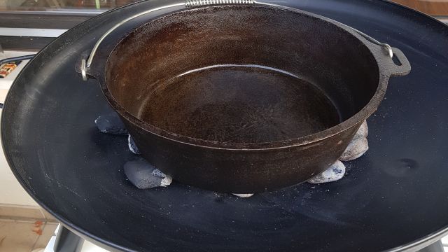 Den Dopf auf Temperatur bringen