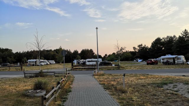 Ganz da hinten am Waldrand standen wir dann schlussendlich