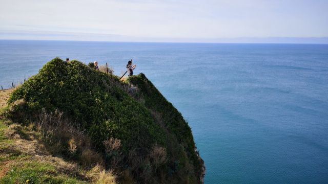 Das ist für Juliane schon seeeehr nahe am Rand der Klippen