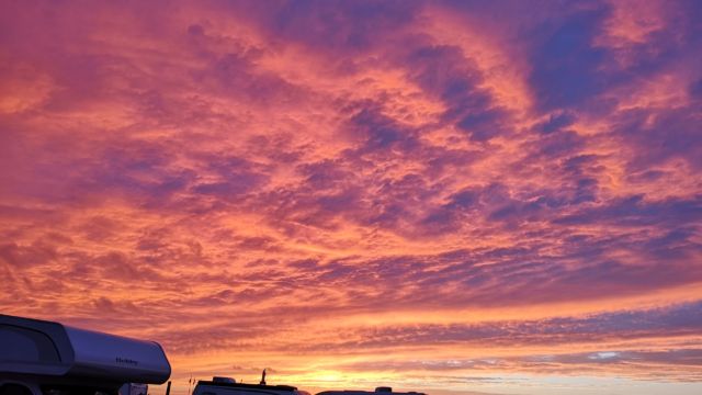 Abendstimmung oben auf den Klippen