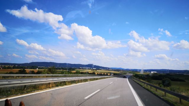 Blick auf die Giechburg, wir nähern uns der Heimat